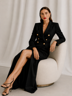 Noir Couture Longline Blazer Gown
