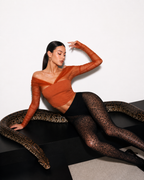 Terracotta Veil Couture Top