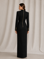 Noir Couture Longline Blazer Gown