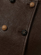 Architectural Cropped Leather Jacket