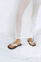 Leather sandals with buckles