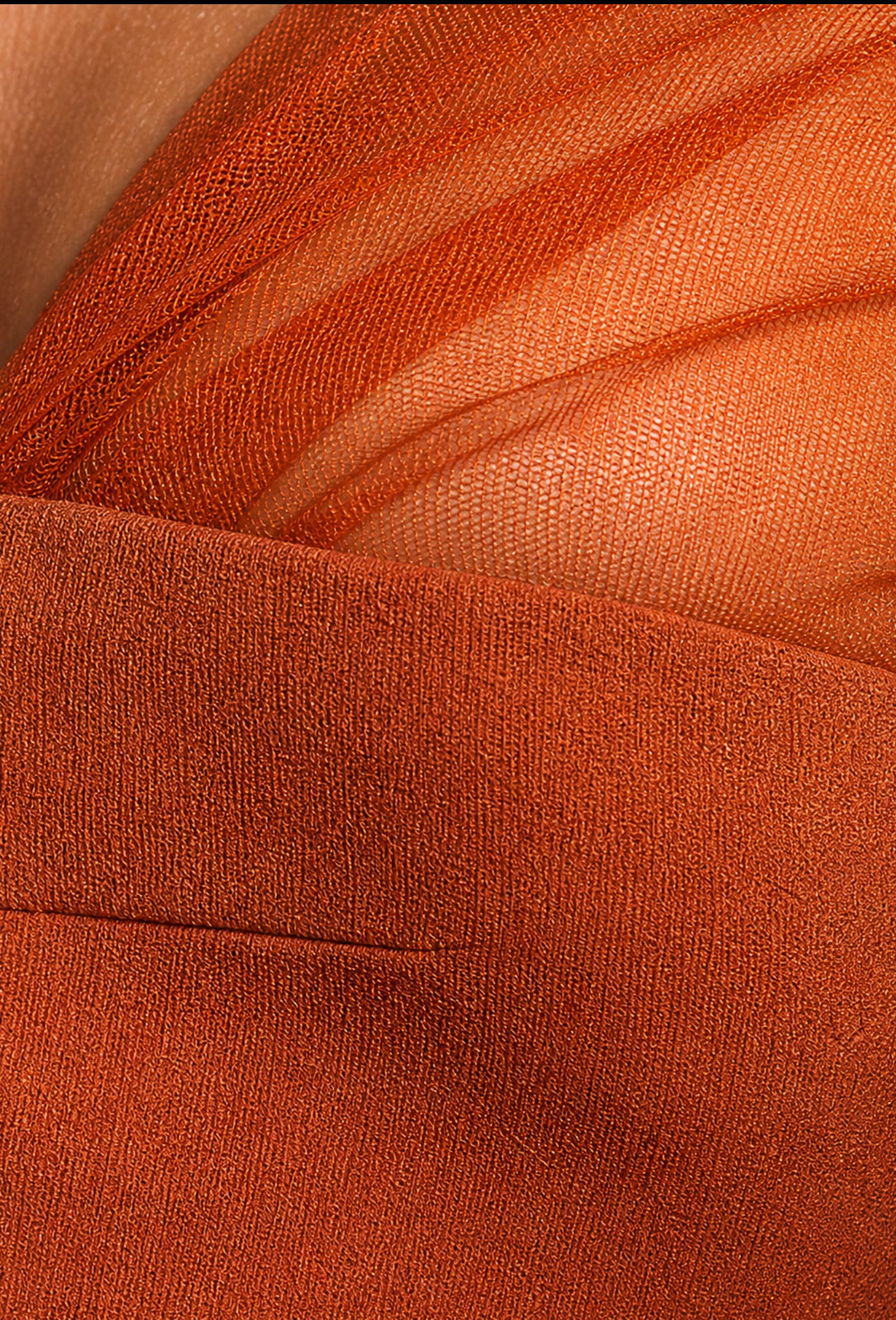 Terracotta Veil Couture Top