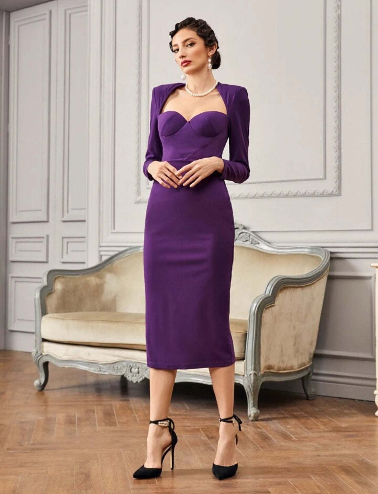 Dress with open